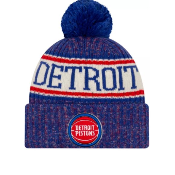 NWT!!! New Era Men's Detroit Pistons Sports Knit Hat - Picture 2 of 4
